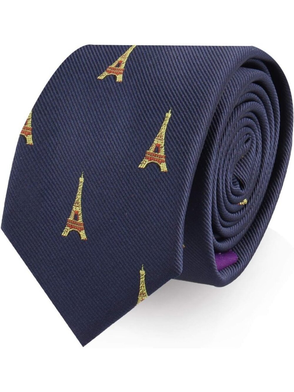 Stylish Eiffel Tower Neckties for Men | Woven Skinny Ties | Perfect Gift for Him